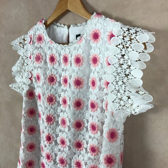 J.CREW Floral Embroidered Crochet Top NEW XS - Picture 3 of 7